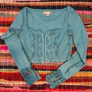 Urban Outfitters Long Sleeve Corset Top